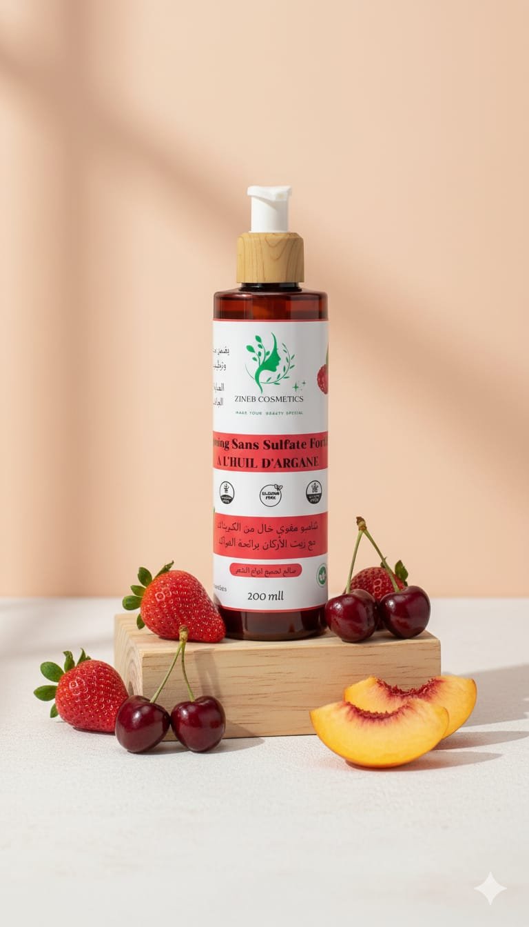 شامبو الفواكه بزيت الأركان 🍇✨
